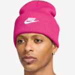 Model Wearing Nike Beanie