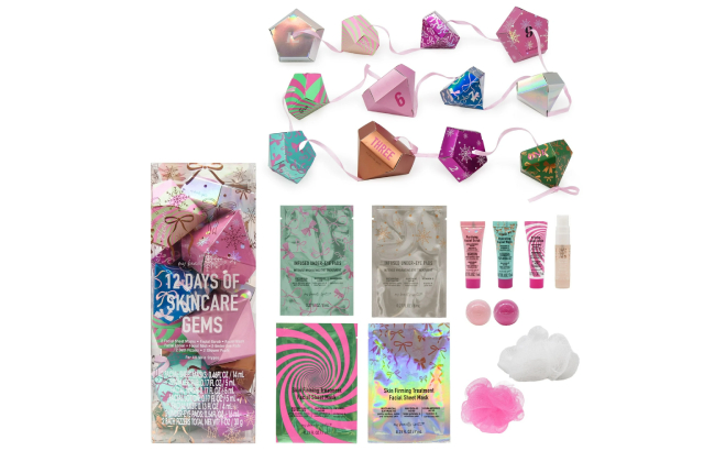 My Beauty Spot 12 Day of Skincare Gems Bath and Body 12 Piece Gift Set