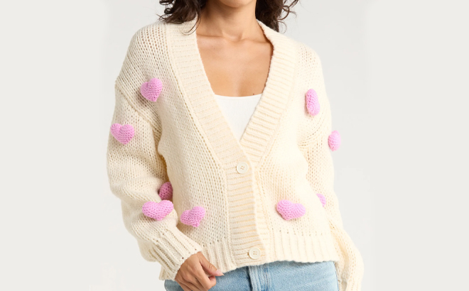 Nordstrom Rack Womens Heart Cardigan