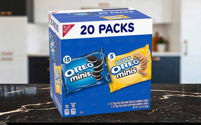 OREO Mini Mix Sandwich Cookies Variety Pack on the Table