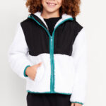 Old Navy Boys Loose Sherpa Pocket Hooded Jacket