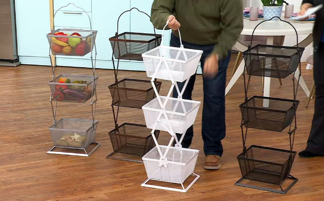 Origami Three Tier Collapsible Baskets