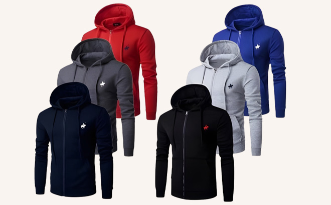 PPC Mens Full Zip Fleece Hoodies PPC Mens Full Zip Fleece Hoodies