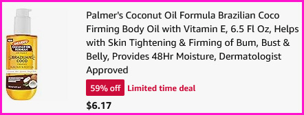 Palmers Coconut Oil Checkout Screen