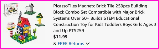 PicassoTiles Set Checkout Screen