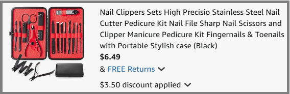 QLNE Nail Clippers Set Checkout Page