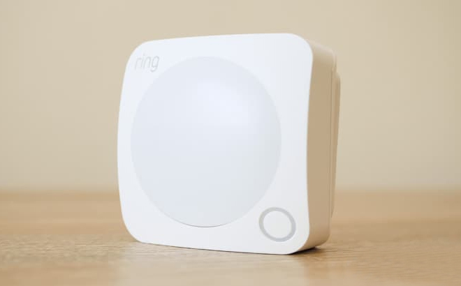 Ring Alarm Motion Detector on a Table