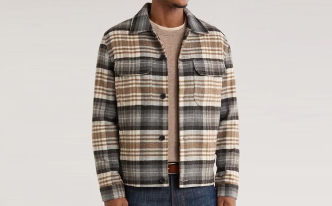 Rodd and Gunn West Arm Plaid Flannel Shirt Jacket