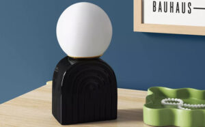 Room Essentials Mini Glass Orb Shade Lamp