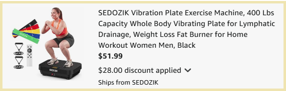 SEDOZIK Vibration Plate Exercise Machine Checkout Page