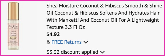 Shea Moisture Hair Oil at Checkout Shea Moisture Hair Oil at Checkout