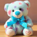 Small Heart Polka Dot Bear Plush