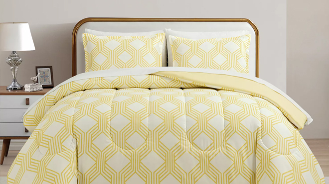 Sunham Macys Aaron Geo Print 3 Piece Comforter Set
