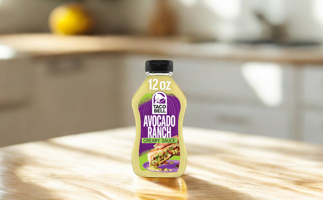 Taco Bell Creamy Avocado Ranch Sauce on a Table