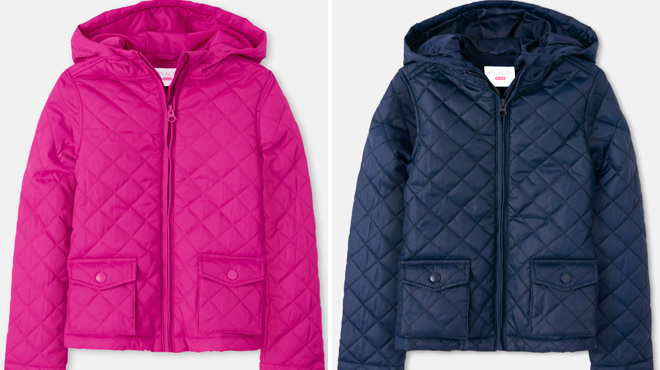 The Childrens Place Girls Quilted Puffer Jacket The Childrens Place Girls Quilted Puffer Jacket