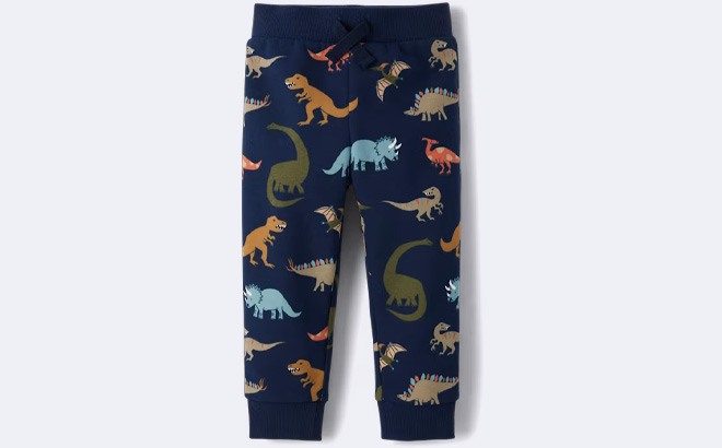 The Childrens Place Toddler Boys Print Premium Fleece Jogger Pants