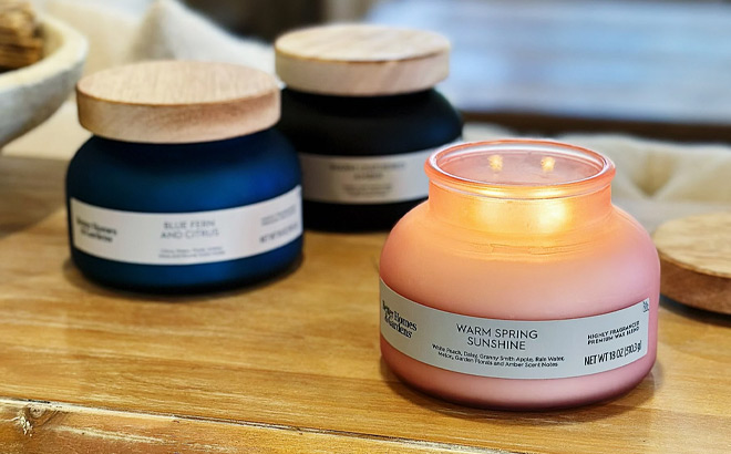 Three Candles on a Tabletop