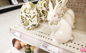Threshold Easter Painted Ceramic Sitting Bunny and Easter Egg