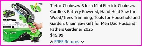 Tietoc 6 Inch Mini Electric Chainsaw Checkout Screen Tietoc 6 Inch Mini Electric Chainsaw Checkout Screen