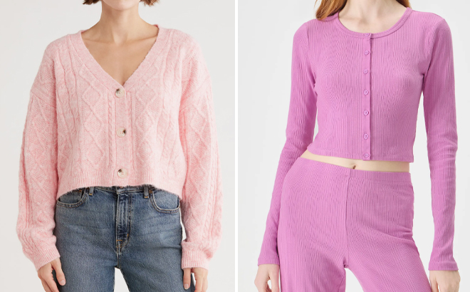 Topshop Cable Crop Cardigan and Florence by Mills Sweet Classic Cardigan Topshop Cable Crop Cardigan and Florence by Mills Sweet Classic Cardigan