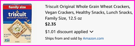 Triscuit Wheat Crackers Checkout Screen