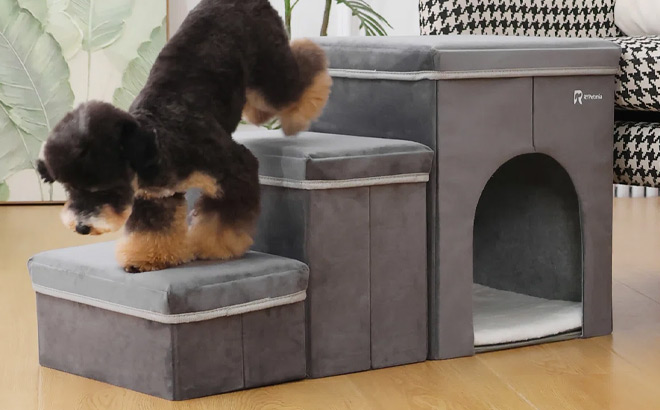 Tucker 3 Step Pet Folding Storage Stepper Pet Ladder Tucker 3 Step Pet Folding Storage Stepper Pet Ladder