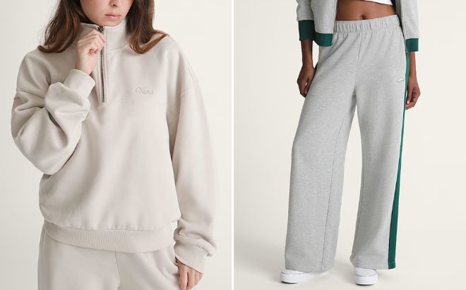 VANS Script Logo Mock Neck Sweatshirt and Rookie Track Sweatpants