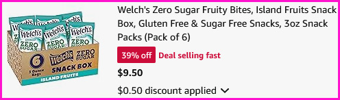 Welchs Fruity Bites Checkout Screen Welchs Fruity Bites Checkout Screen