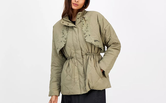 Womens Cutwork Quilted Jacket