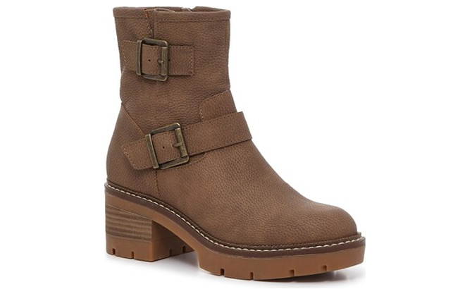 Womens Platform Moto Bootie