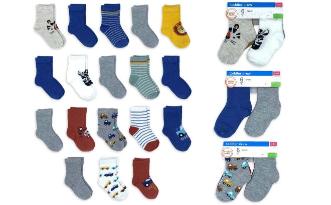Wonder Nation Baby and Toddler Boys Crew Socks Wonder Nation Baby and Toddler Boys Crew Socks