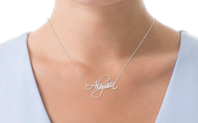 Zales Cursive Script Name Necklace