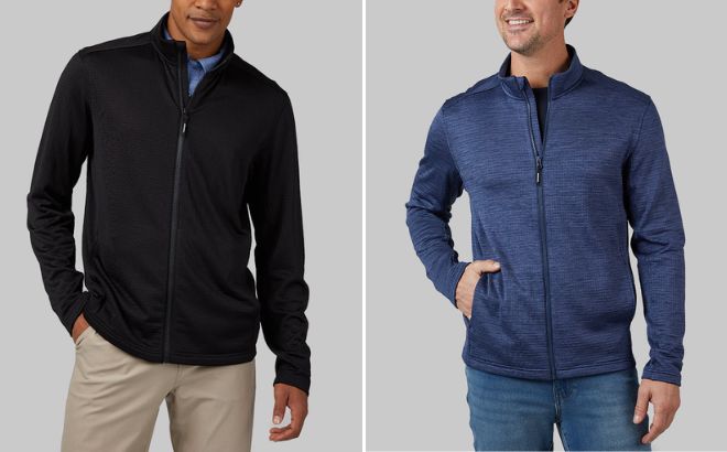 32 Degrees Mens Grid Tech Full Zip
