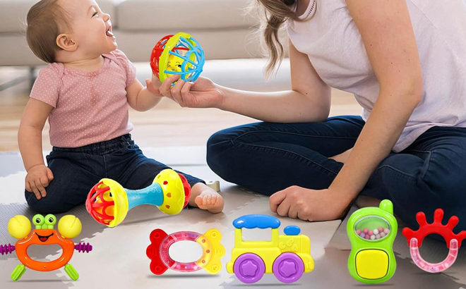 A Bay Playing with the JKHEPL Rattles Set A Bay Playing with the JKHEPL Rattles Set