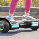 A Person Riding Gyroor Self Balancing Scooter