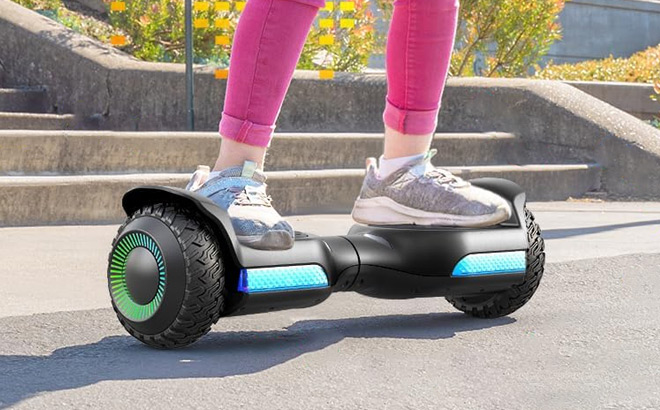 A Person Riding Gyroor Self Balancing Scooter