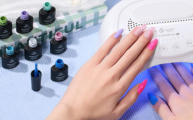 A Person Using Beetles Nail Polish A Person Using Beetles Nail Polish