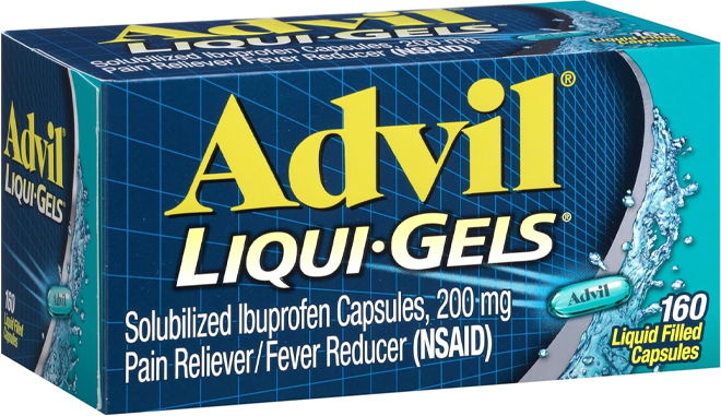 Advil Liqui Gels Pain Reliever and Fever Reducer 200mg 160 Capsules