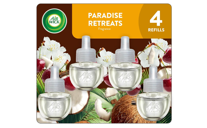 Air Wick Plug In Scented Oil Refill 4 Count in Paradise Retreat Scent