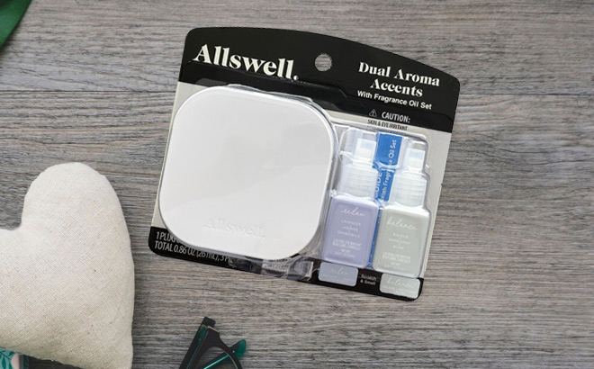Allswell Dual Plug In Bundle with 2 Oils on the Table