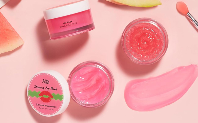 Anai Rui Hydrating Lip Mask Lip Scrub and Lip Butter Set