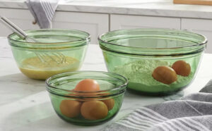Anchor Hocking Rosewater 3 Piece Mixing Bowl Set