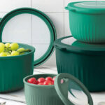 Art Cook 8 Piece Plastic Mixing Bowl Set in Ombre Blues