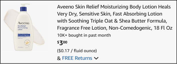 Aveeno Skin Relief Moisturizing Body Lotion Checkout Aveeno Skin Relief Moisturizing Body Lotion Checkout