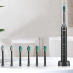 BAOVERI Sonic Electric Toothbrush with 6 Brush Heads