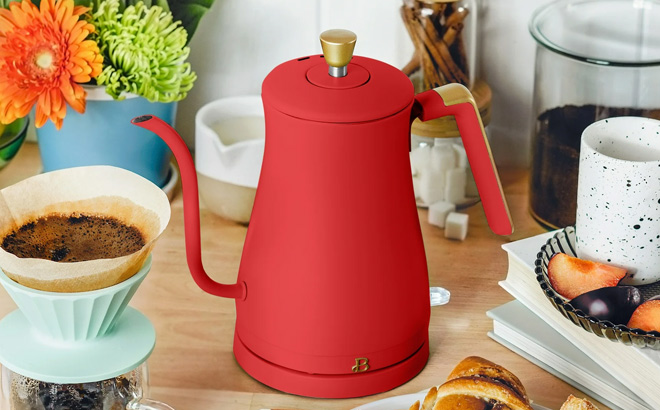 Beautiful by Drew Barrymore 1 Liter Electric Gooseneck Kettle 1200 W Beautiful by Drew Barrymore 1 Liter Electric Gooseneck Kettle 1200 W