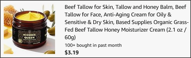 Beef Tallow Honey Balm at Checkout