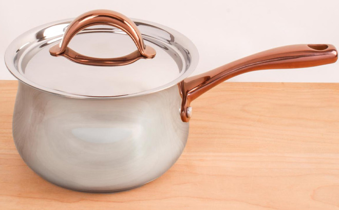 BergHoff Ouro Gold Stainless Steel Covered Saucepan