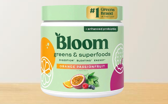 Bloom Nutrition Greens Superfoods Powder in Orange Passionfruit