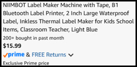 Bluetooth Label Maker Checkout